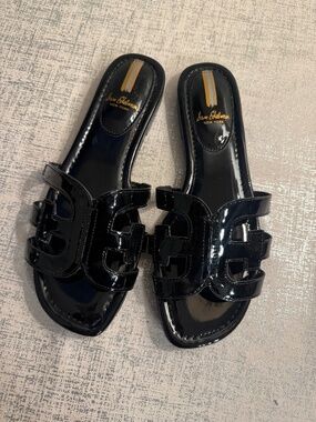🖤 Sam Edelman Black Patent Sandals – Size 9M (New with tags)